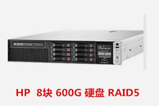 HP 8块 600G 硬盘 RAID5